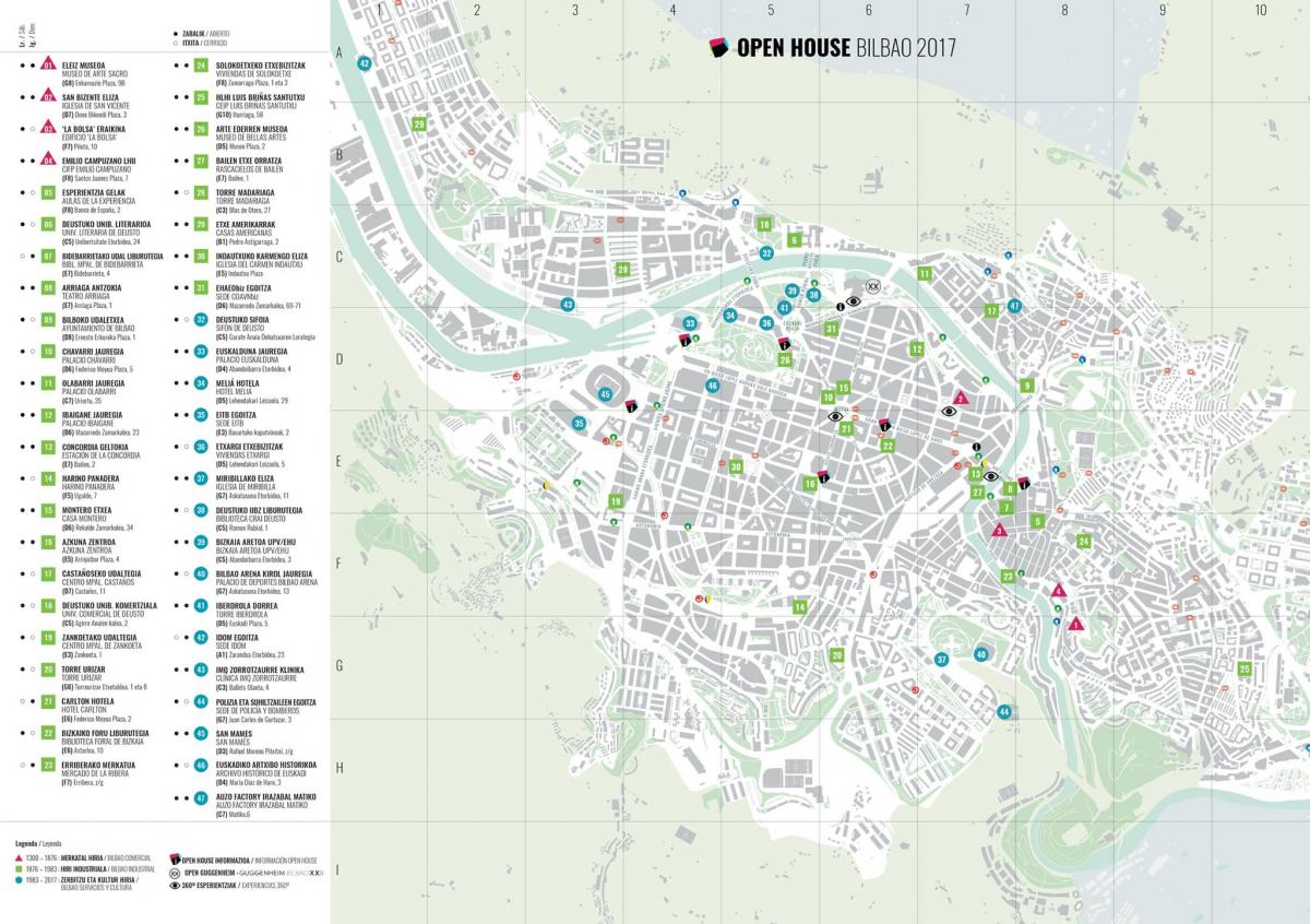 Bilbao Open House - mapa