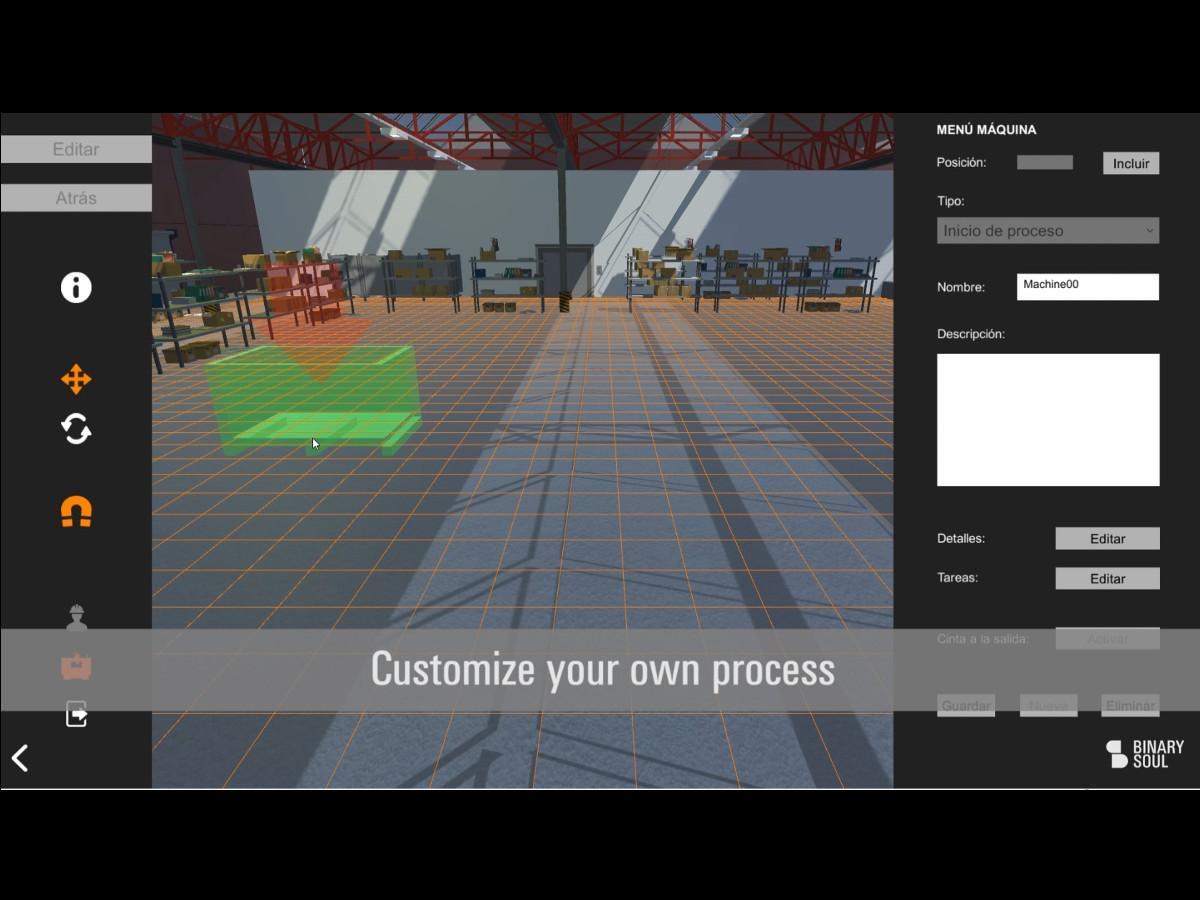 Captura de la demo de GTS, herramienta centrada en la capacitación virtual de trabajadores